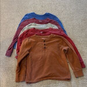 Set of 5 Long Sleeve Shirts - Boys’ Small 6/7